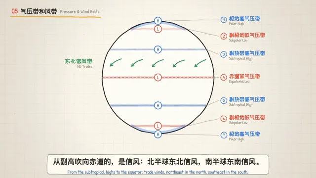大气环流地理课动画